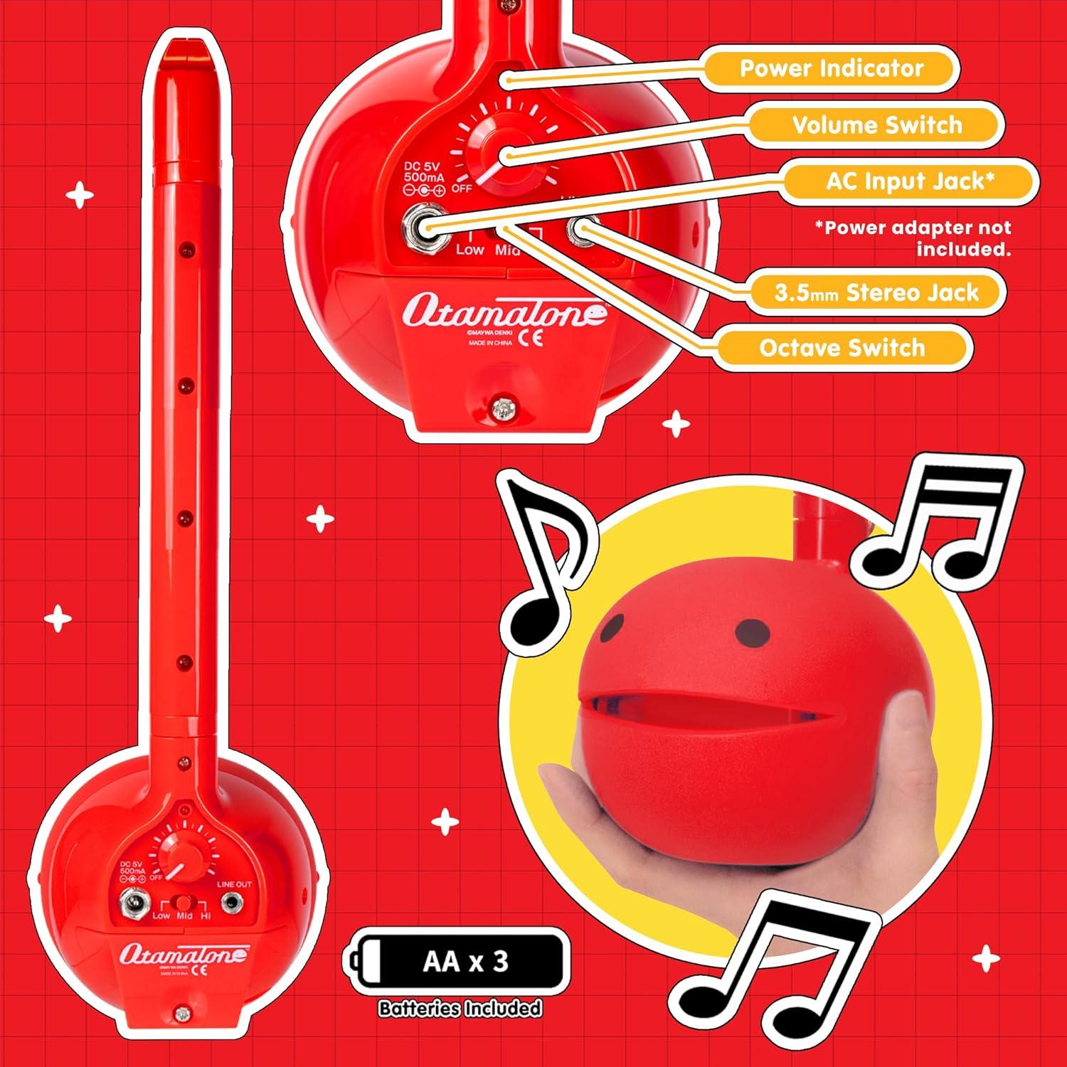 imageOtamatone Deluxe Electronic Musical Instrument for Adults Portable Synthesizer Digital Electric Music from Japan by CubeMaywa Denki Cool Stuff Gifts Unicorn English ManualRed Deluxe