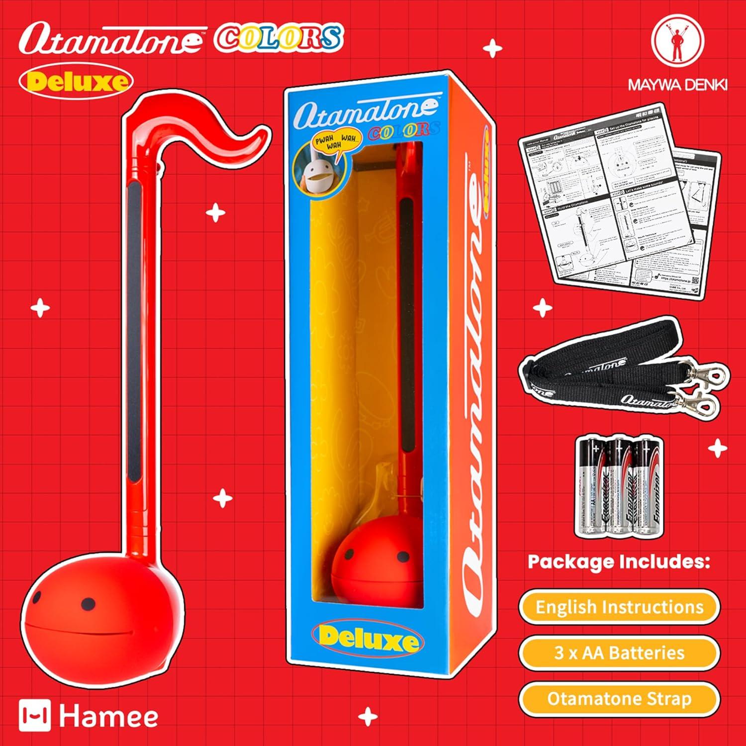 imageOtamatone Deluxe Electronic Musical Instrument for Adults Portable Synthesizer Digital Electric Music from Japan by CubeMaywa Denki Cool Stuff Gifts Unicorn English ManualRed Deluxe
