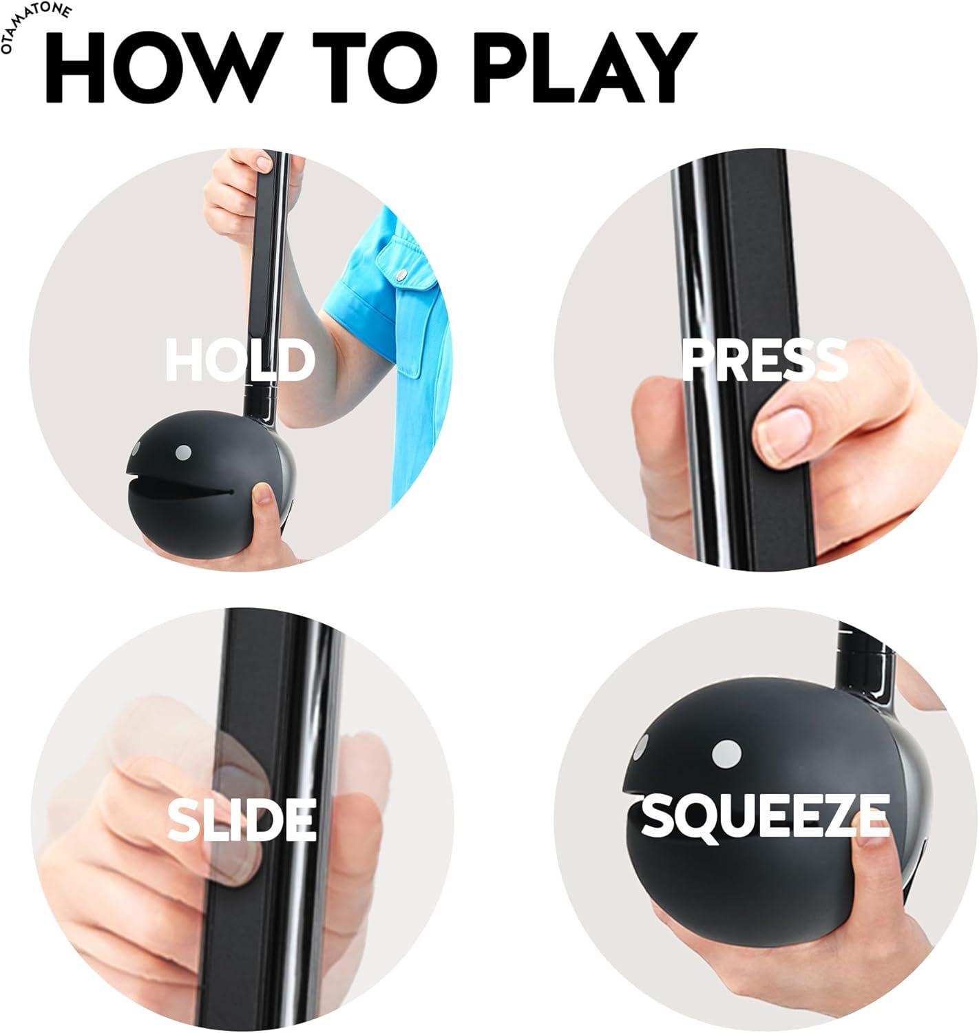 imageOtamatone Deluxe English Manual Electronic Musical Instrument Synthesizer from Japan by CubeMaywa Denki WhiteDeluxe Black