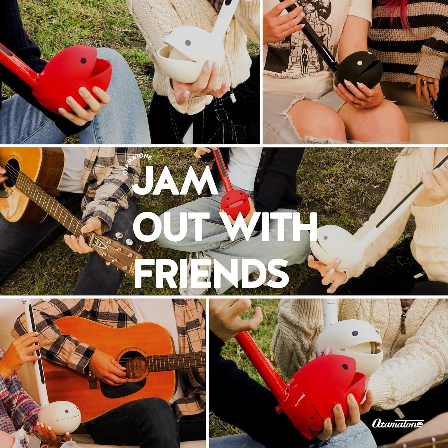 imageOtamatone Deluxe English Manual Electronic Musical Instrument Synthesizer from Japan by CubeMaywa Denki WhiteDeluxe Black