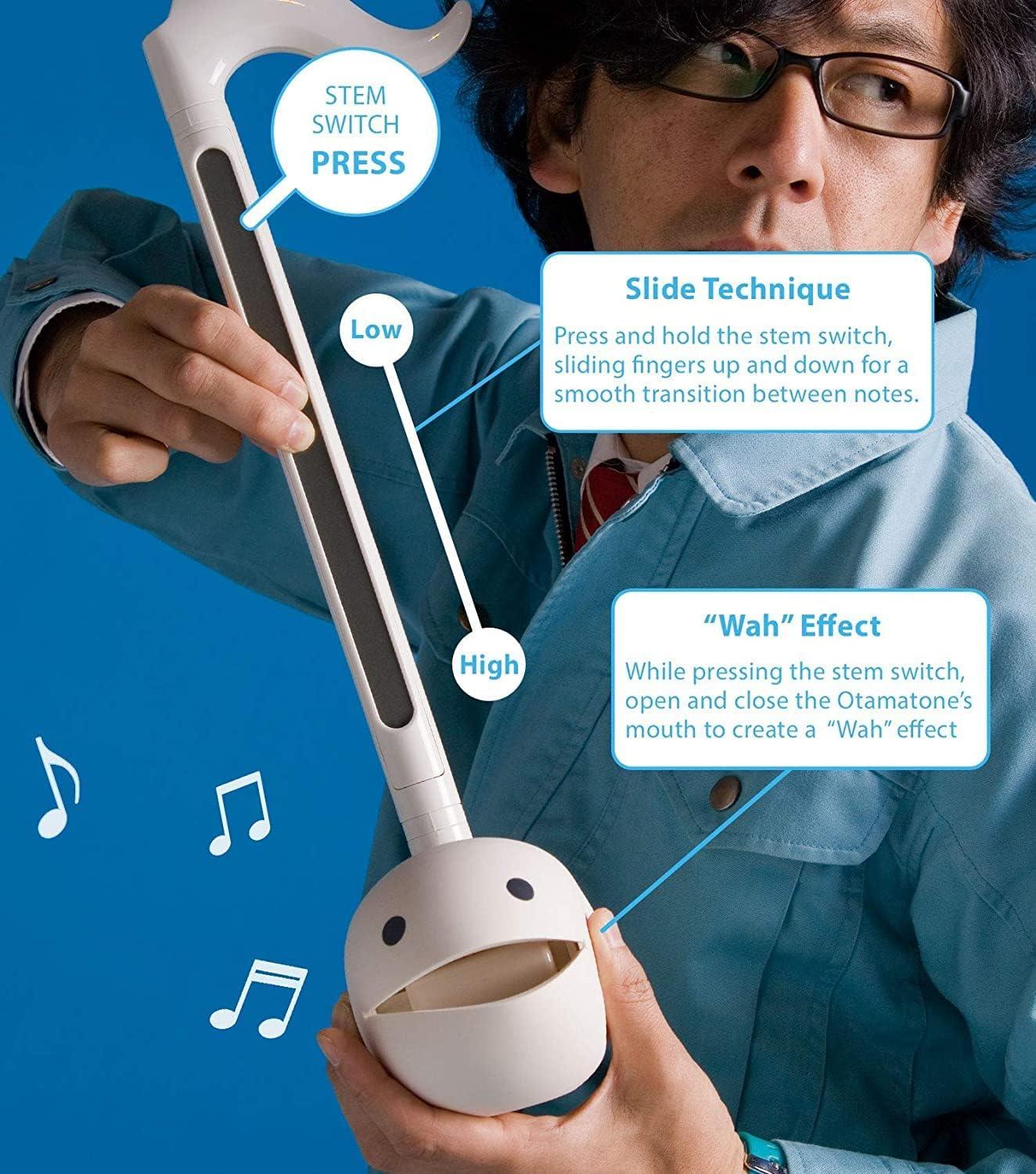 imageOtamatone Deluxe English Manual Electronic Musical Instrument Synthesizer from Japan by CubeMaywa Denki WhiteDeluxe English White
