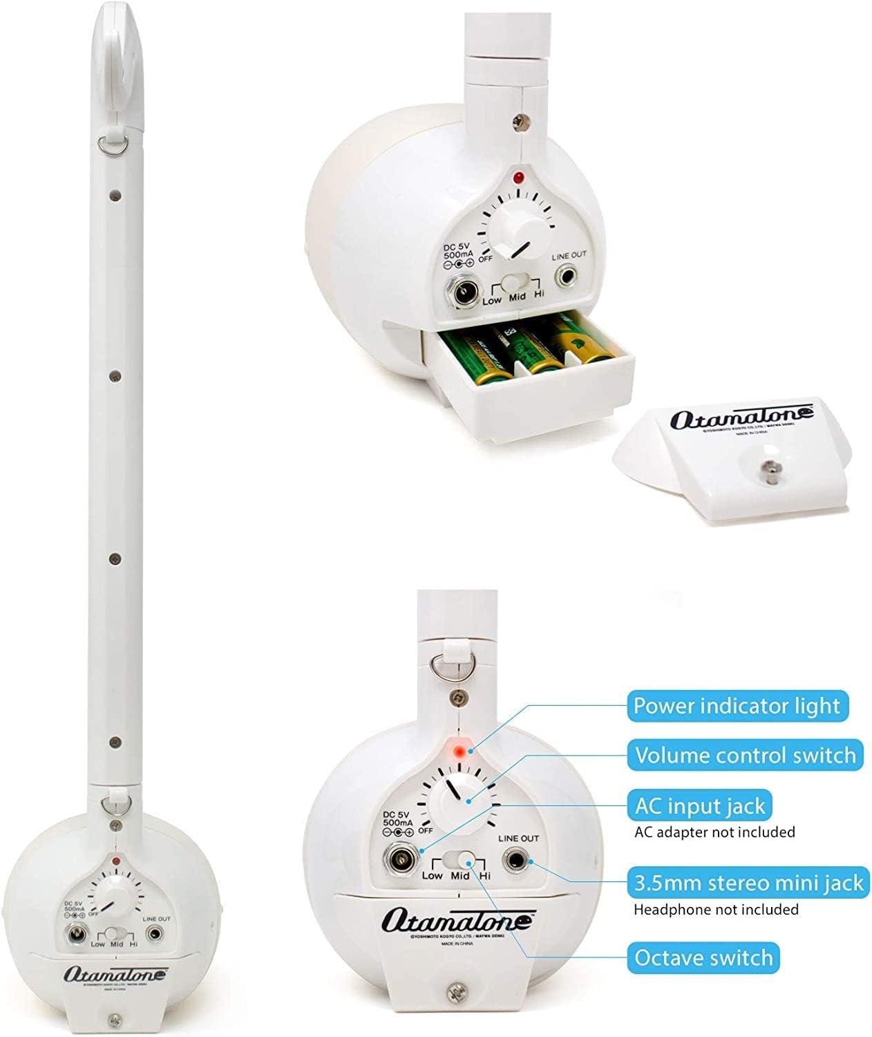 imageOtamatone Deluxe English Manual Electronic Musical Instrument Synthesizer from Japan by CubeMaywa Denki WhiteDeluxe English White