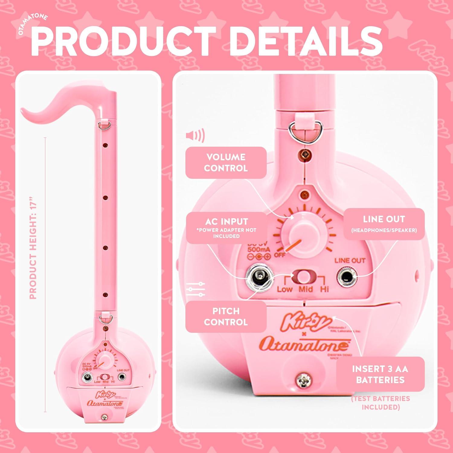 imageOtamatone Deluxe Japanese Musical Instrument Portable Music Synthesizer from Japan by Maywa Denki Studio Award Winning Educational Fun Gift for Children Teens ampamp Adults Kirby English ManualKirby Deluxe English Edition