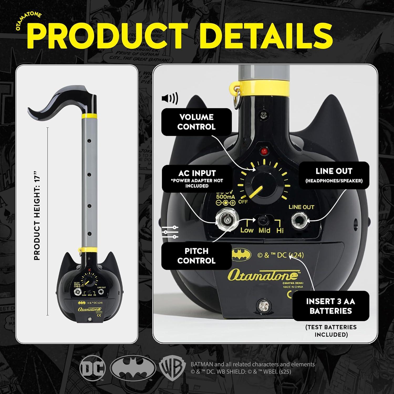 imageOtamatone Deluxe Joker Electronic Musical Instrument for Adults Portable Synthesizer Digital Electric Music from Japan by Maywa Denki Cool Stuff Gifts English InstructionsBatman