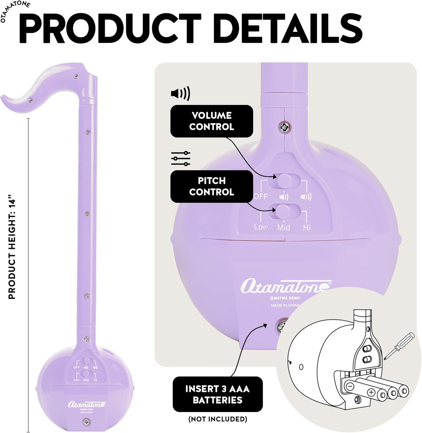 imageOtamatone Japanese Electronic Musical Instrument Portable Music Synthesizer from Japan by Maywa Denki Studio Award Winning Educational Fun Gift for Children Teens ampamp Adults ButterPurple