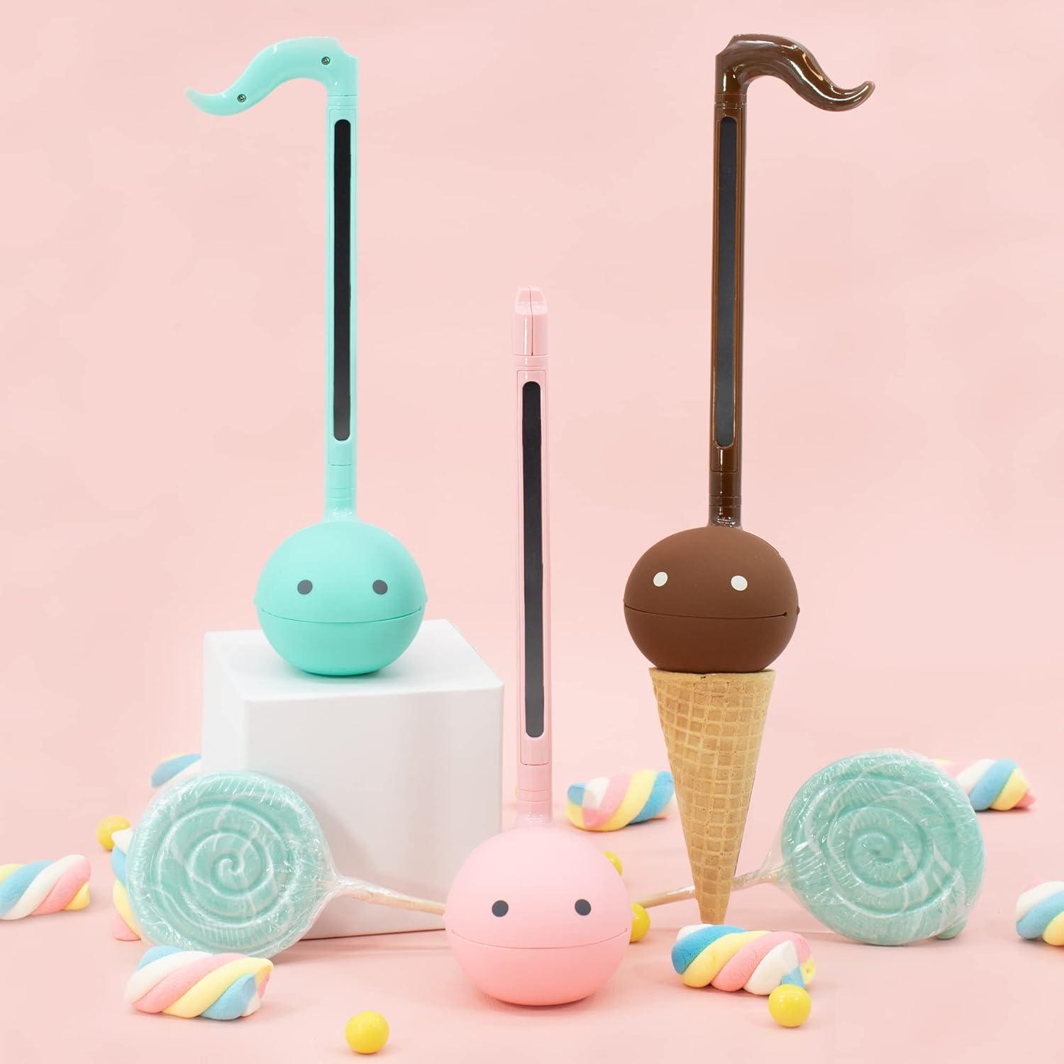 imageOtamatone Japanese Electronic Musical Instrument Portable Music Synthesizer from Japan by Maywa Denki Studio Award Winning Educational Fun Gift for Children Teens ampamp Adults MintStrawberry Mint Chocolate Set