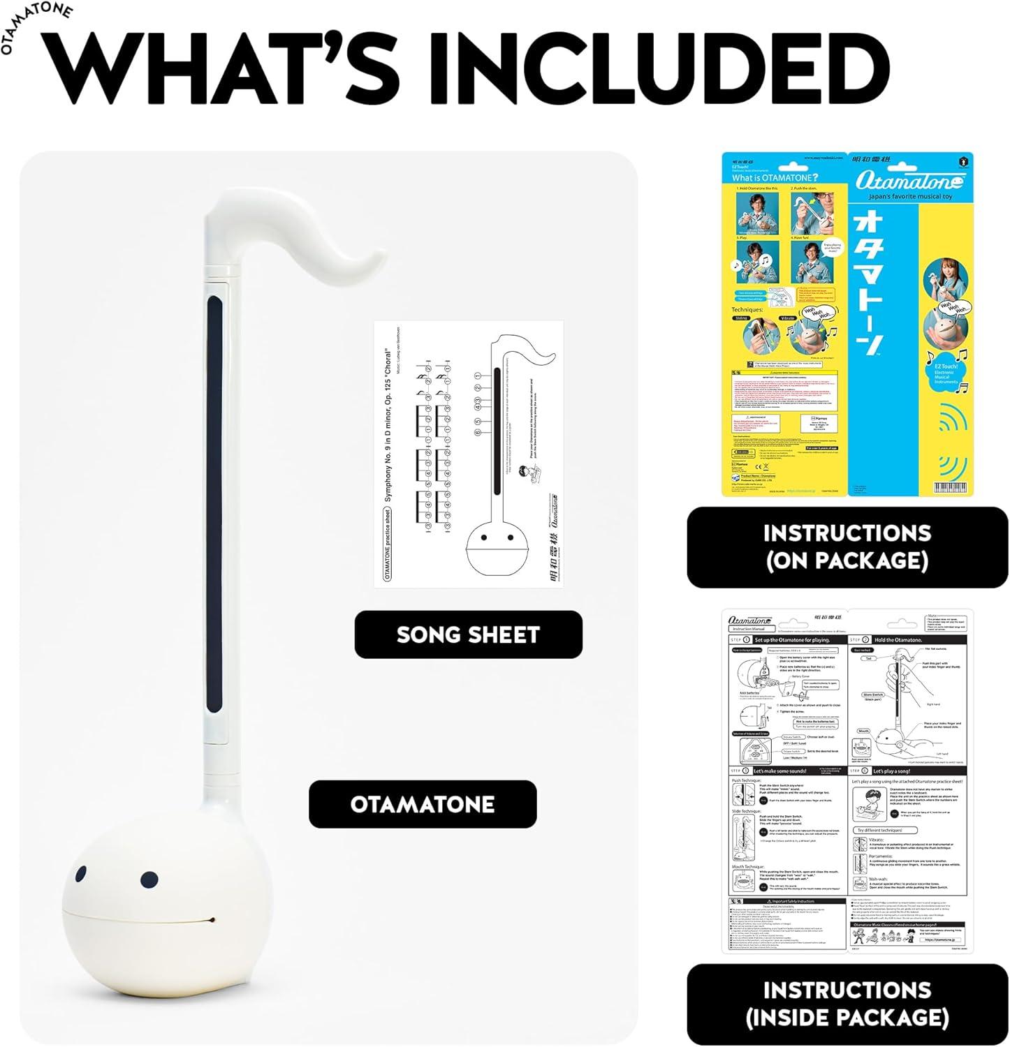 imageOtamatone Japanese Electronic Musical Instrument Portable Music Synthesizer from Japan by Maywa Denki Studio Award Winning Educational Fun Gift for Children Teens ampamp Adults BlueWhite
