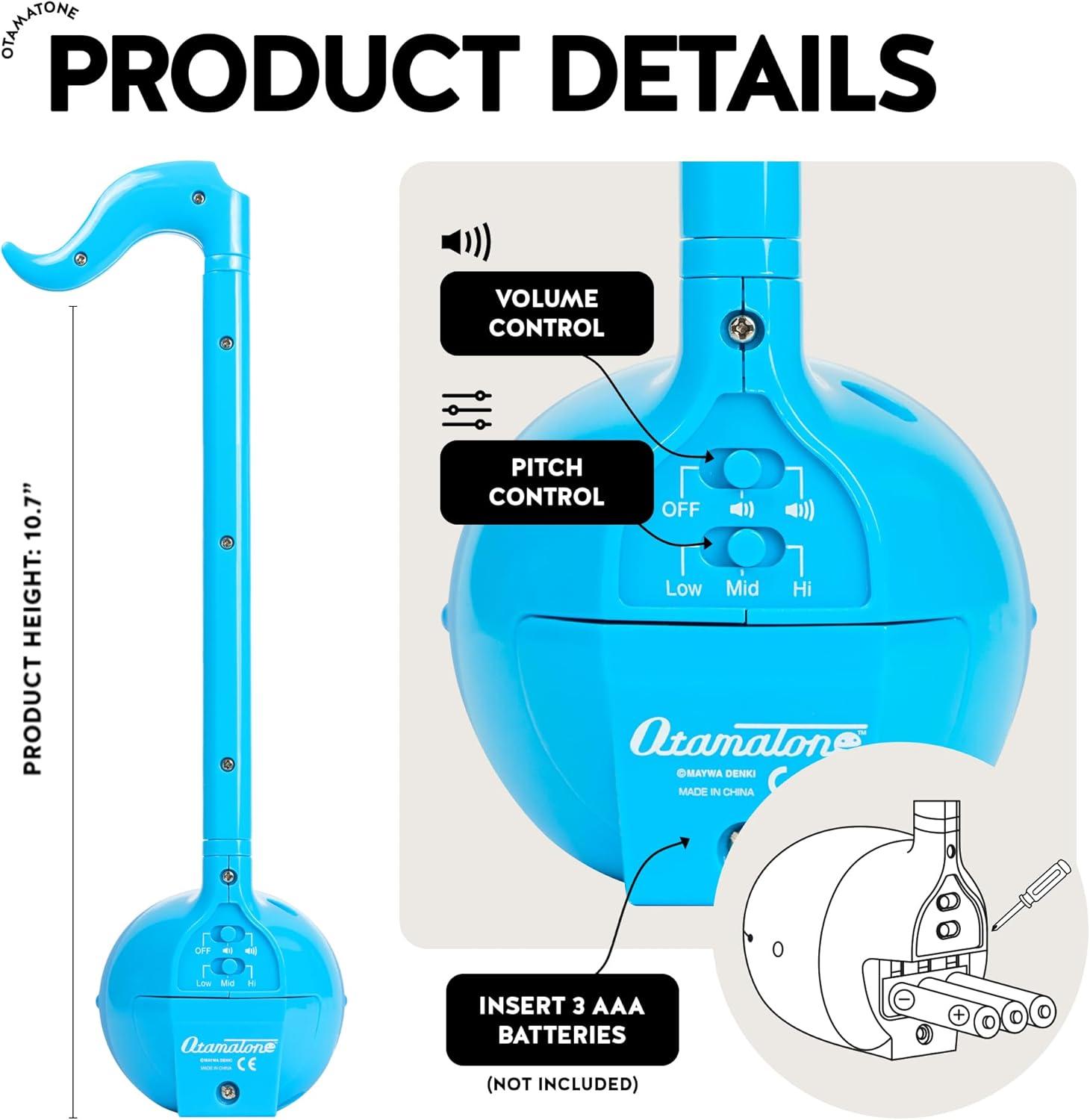 imageOtamatone Japanese Electronic Musical Instrument Portable Music Synthesizer from Japan by Maywa Denki Studio Award Winning Educational Fun Gift for Children Teens ampamp Adults BlueBlue