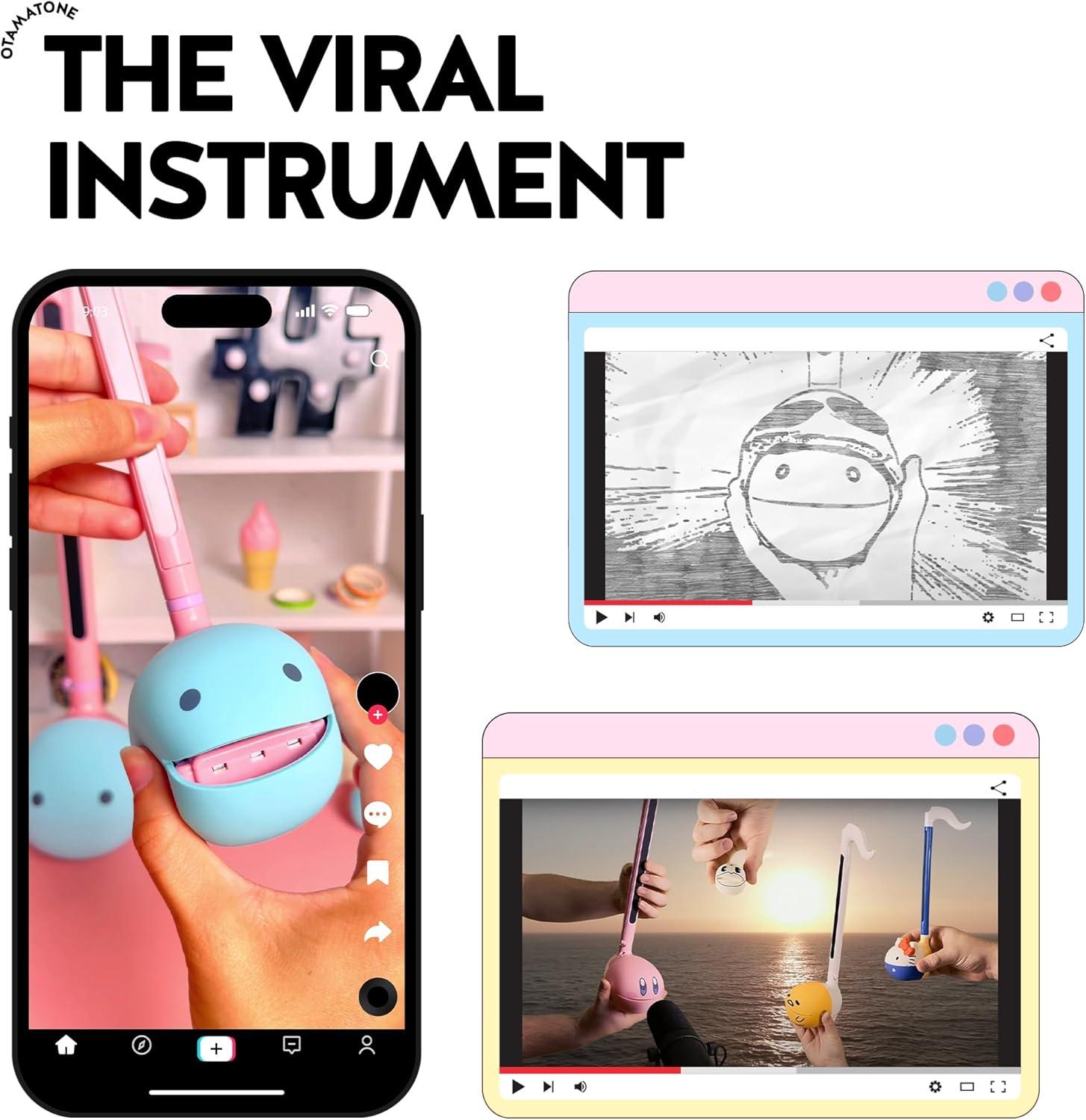 imageOtamatone Japanese Electronic Musical Instrument Portable Music Synthesizer from Japan by Maywa Denki Studio Award Winning Educational Fun Gift for Children Teens ampamp Adults ButterRed