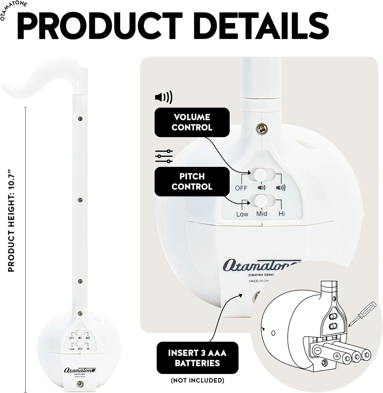 imageOtamatone Japanese Electronic Musical Instrument Portable Music Synthesizer from Japan by Maywa Denki Studio Award Winning Educational Fun Gift for Children Teens ampamp Adults BlueWhite