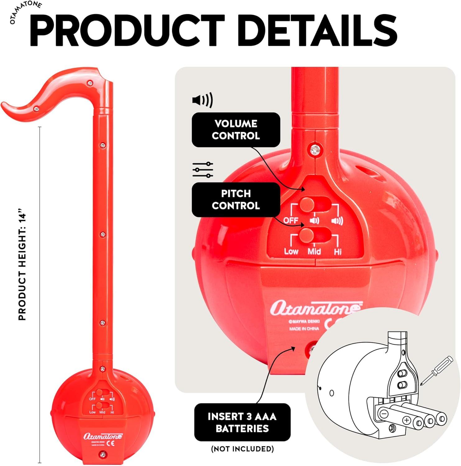 imageOtamatone Japanese Electronic Musical Instrument Portable Music Synthesizer from Japan by Maywa Denki Studio Award Winning Educational Fun Gift for Children Teens ampamp Adults ButterRed