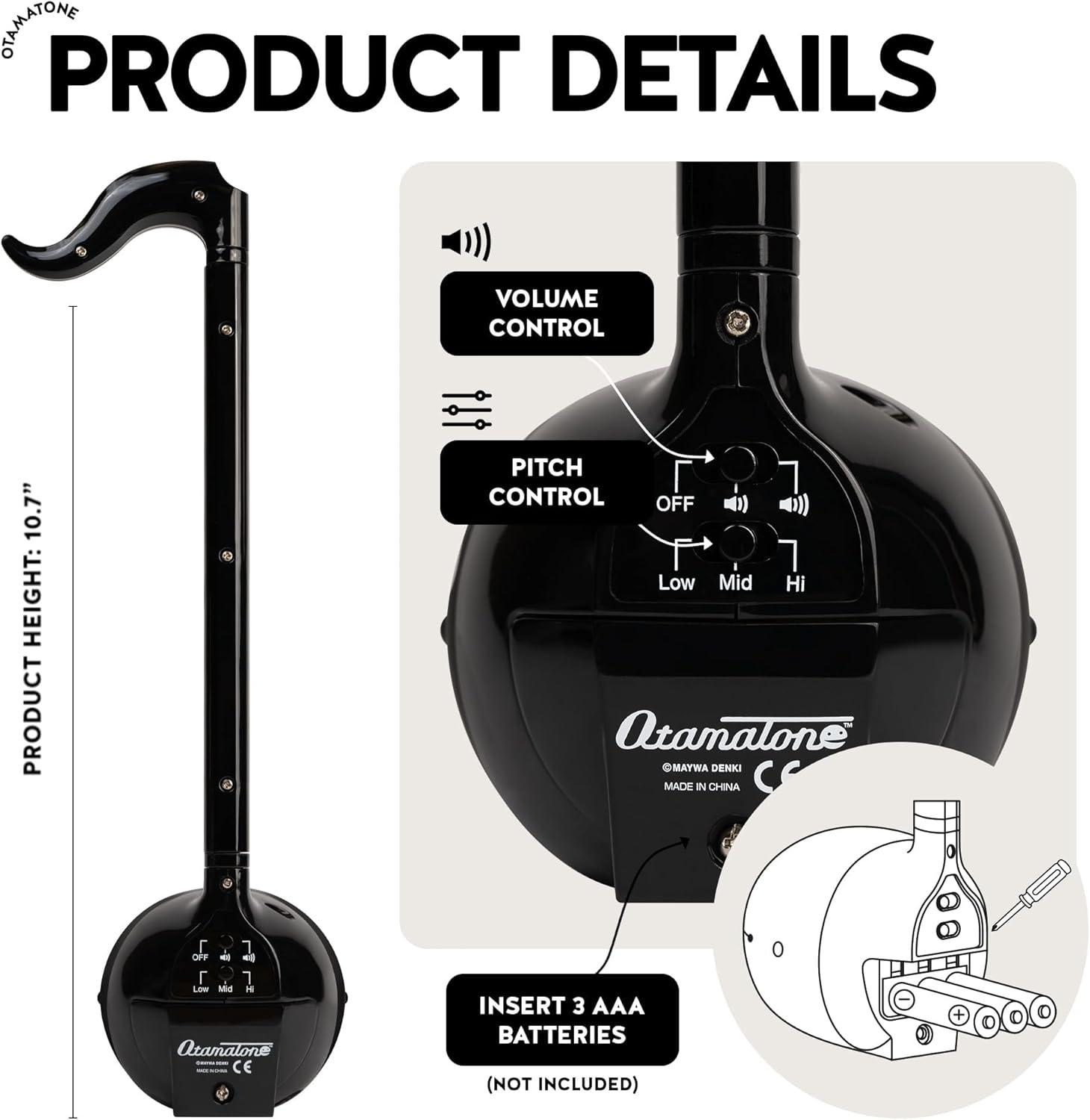 imageOtamatone Japanese Electronic Musical Instrument Portable Music Synthesizer from Japan by Maywa Denki Studio Award Winning Educational Fun Gift for Children Teens ampamp Adults BlueBlack