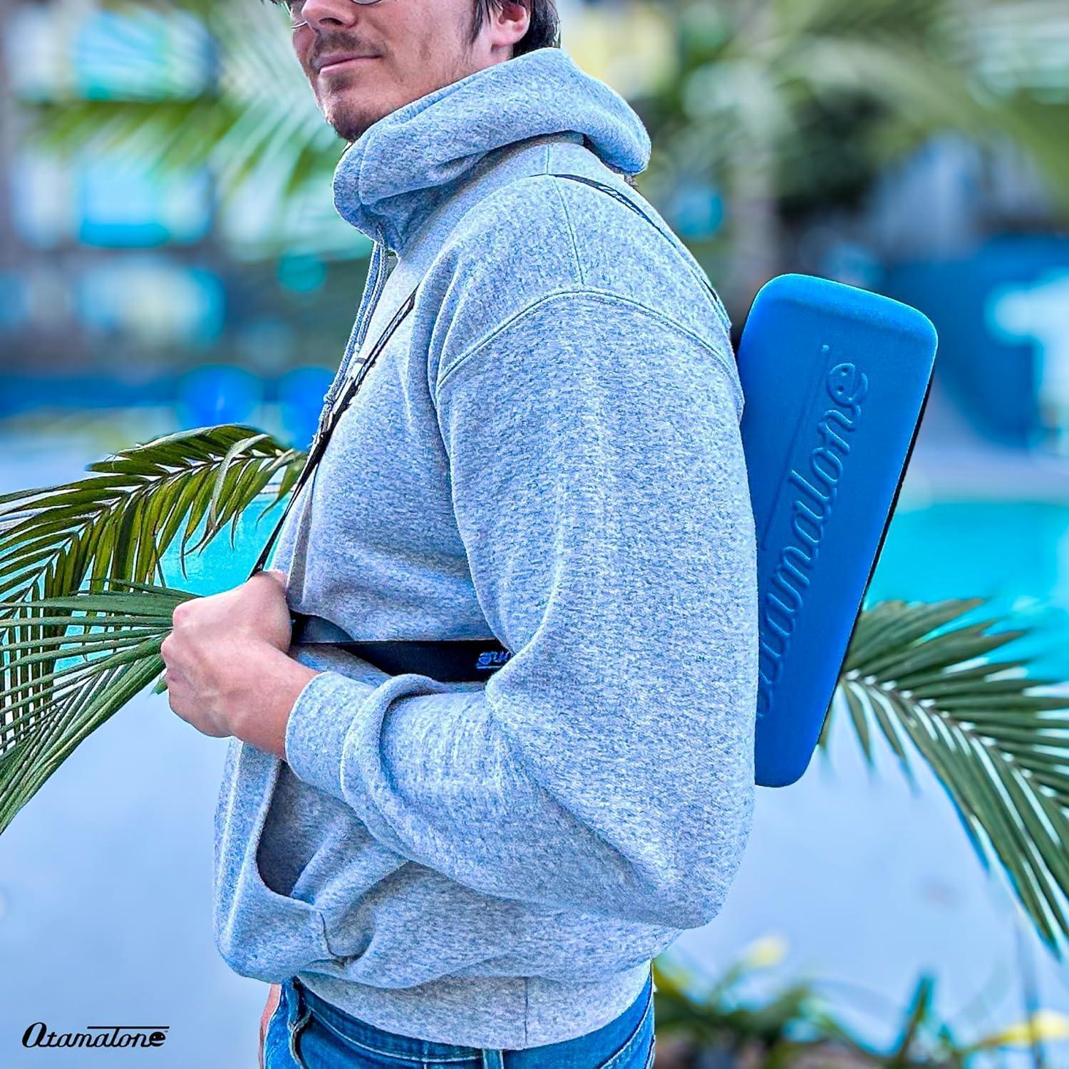 imageOtamatone Official Case for Otamatone Regular 107 inch Musical Instrument Toy Synthesizer Hard Shell Cover Smooth Fitted Protective Interior with Official Logo Strap Inner Zipper Pouch RedMatte Blue