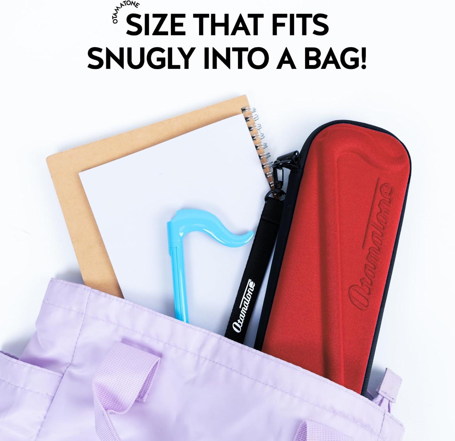 imageOtamatone Official Slim Case Regular 107 inch Musical Instrument Toy Synthesizer Hard Shell Cover Smooth Fitted Protective Interior with Official Logo Strap BlueRed