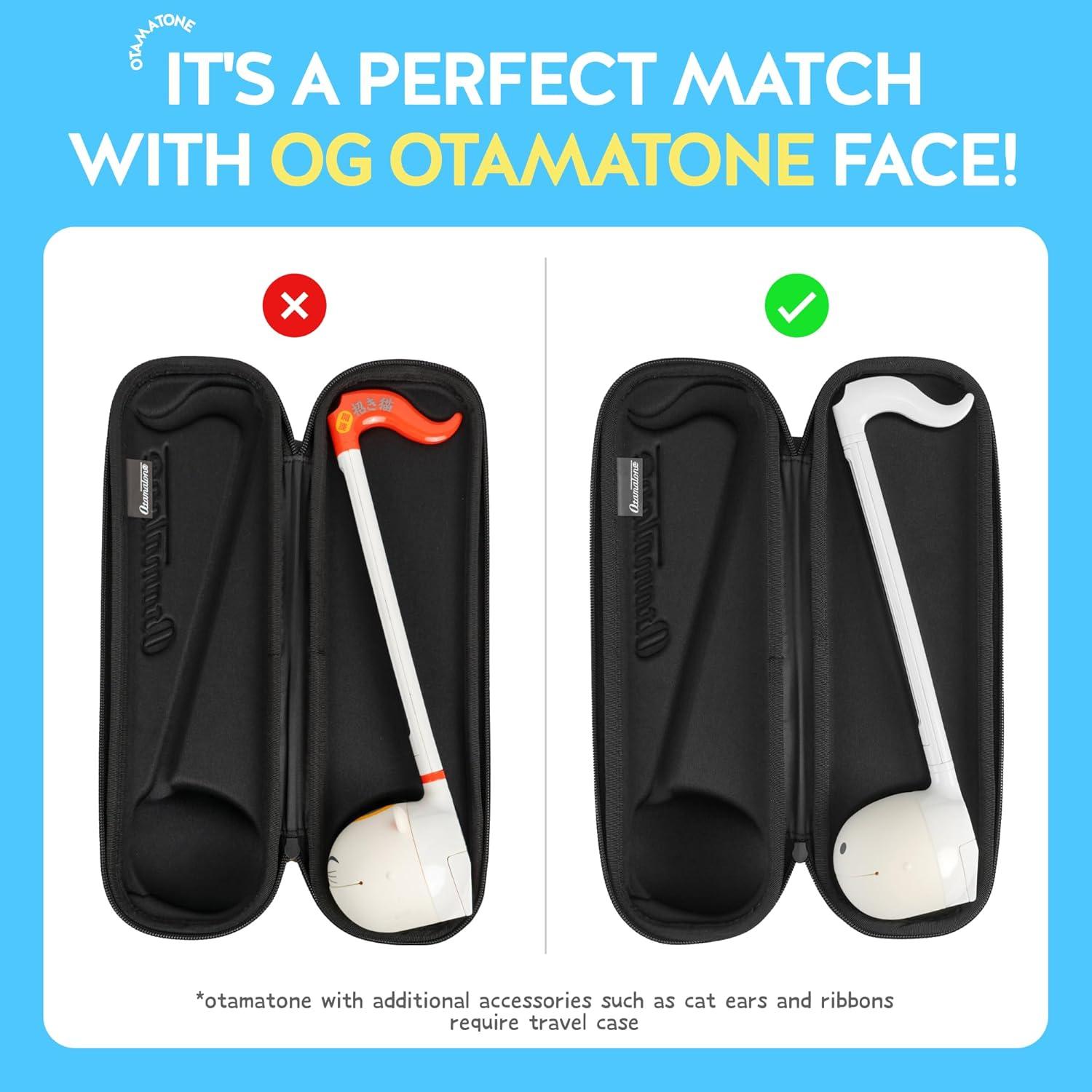 imageOtamatone Official Slim Case Regular 107 inch Musical Instrument Toy Synthesizer Hard Shell Cover Smooth Fitted Protective Interior with Official Logo Strap BlueRed