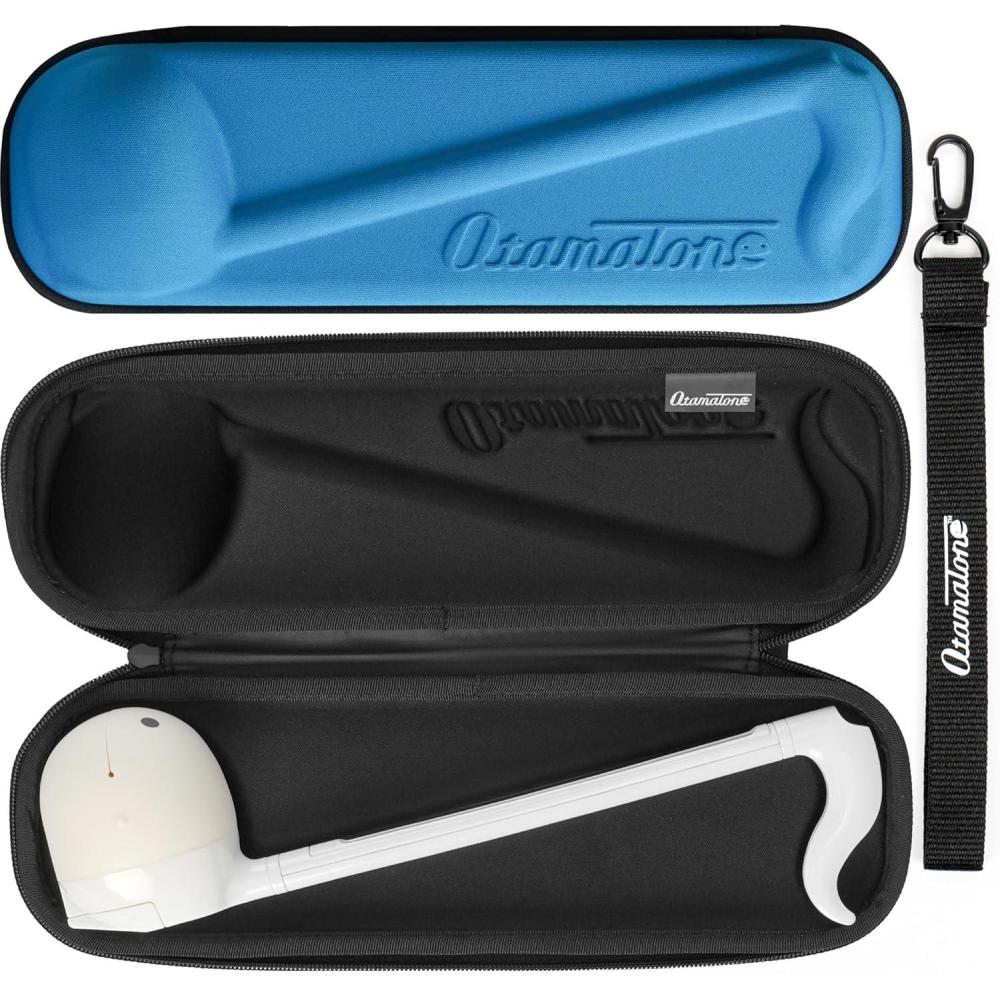 imageOtamatone Official Slim Case Regular 107 inch Musical Instrument Toy Synthesizer Hard Shell Cover Smooth Fitted Protective Interior with Official Logo Strap BlueBlue