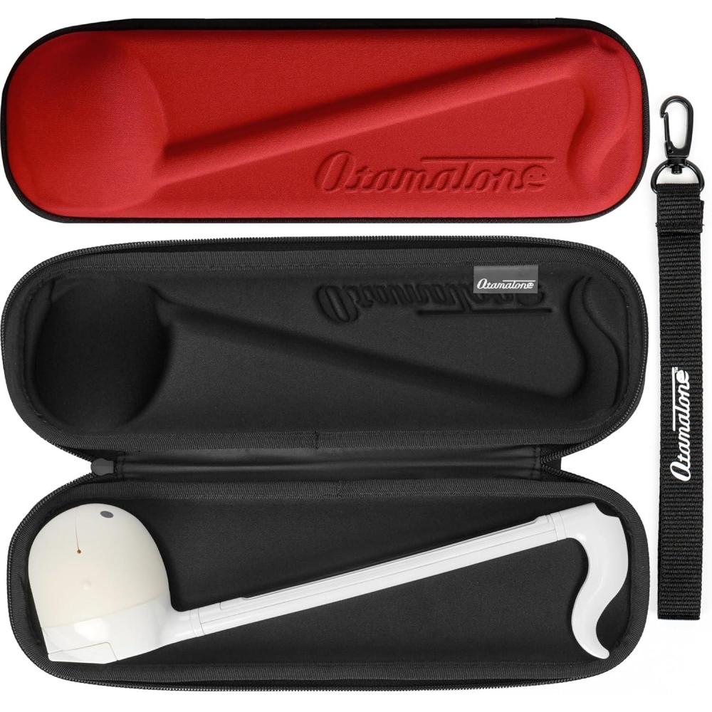 imageOtamatone Official Slim Case Regular 107 inch Musical Instrument Toy Synthesizer Hard Shell Cover Smooth Fitted Protective Interior with Official Logo Strap BlueRed