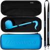 imageOtamatone Official Case Regular  107 inch Musical Instrument Toy Synthesizer Hard Shell Cover Smooth Fitted Protective Interior with Official Logo Strap Inner Zipper Pouch BlueBlue