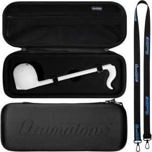 Otamatone Official Case for Otamatone (Regular – 10.7 inch) Musical Instrument Toy Synthesizer Hard Shell Cover, Smooth Fitted Protective Interior with Official Logo Strap, Inner Zipper Pouch (Red)(Matte Black)