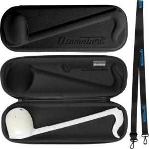 Otamatone Official Slim Case (Deluxe – 17.25 inch) Musical Instrument Toy Synthesizer Hard Shell Cover, Smooth Fitted Protective Interior with Official Logo Strap(Black)