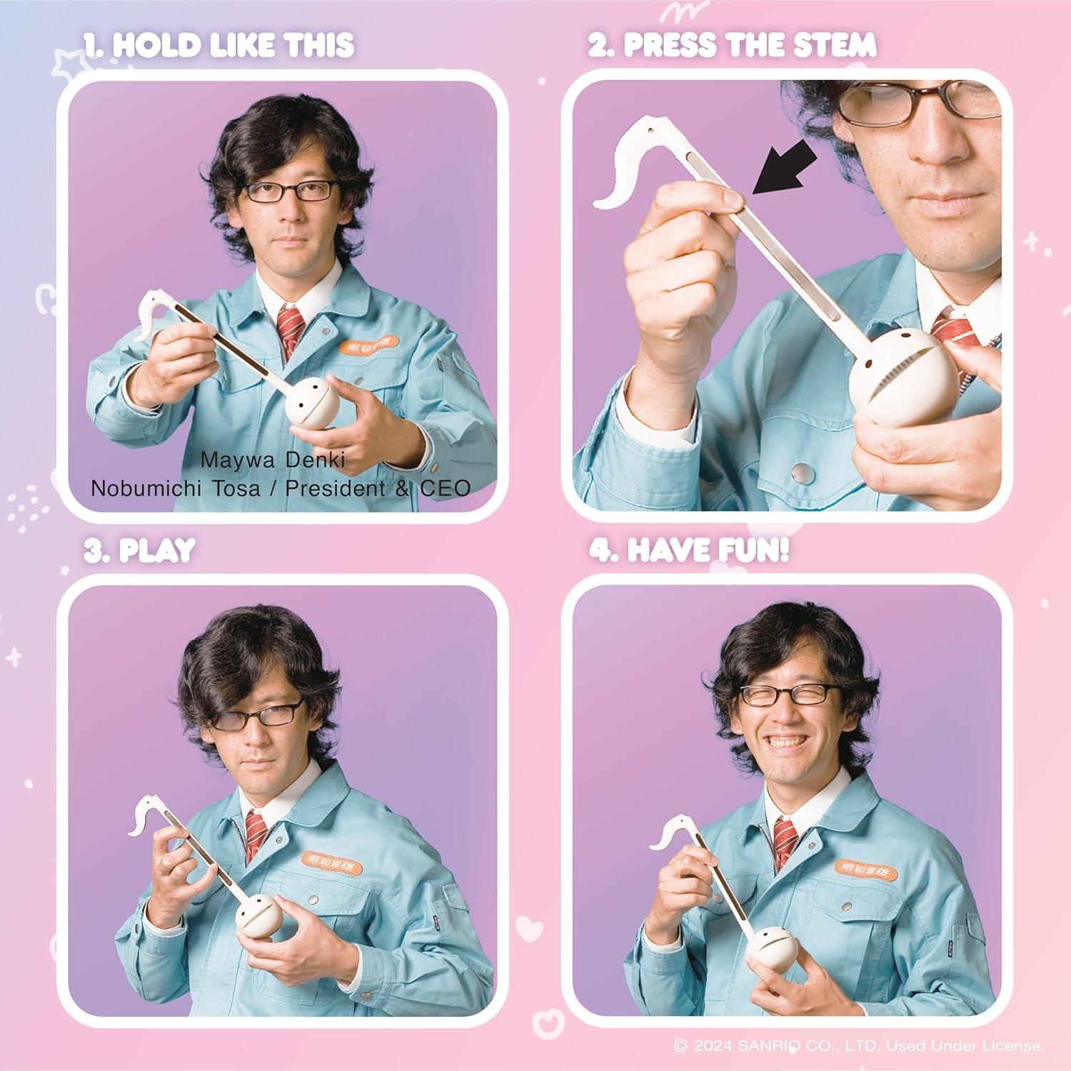 imageOtamatone Special Edition Sanrio Hello Kitty 50th Anniversary Electronic Portable Music Instrument Synthesizer Toy from Japan Limited Edition English Instructions