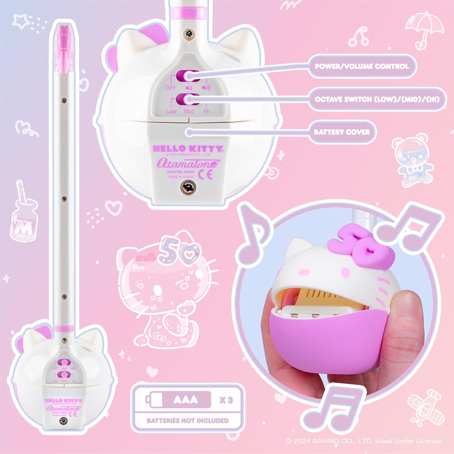 imageOtamatone Special Edition Sanrio Hello Kitty 50th Anniversary Electronic Portable Music Instrument Synthesizer Toy from Japan Limited Edition English Instructions