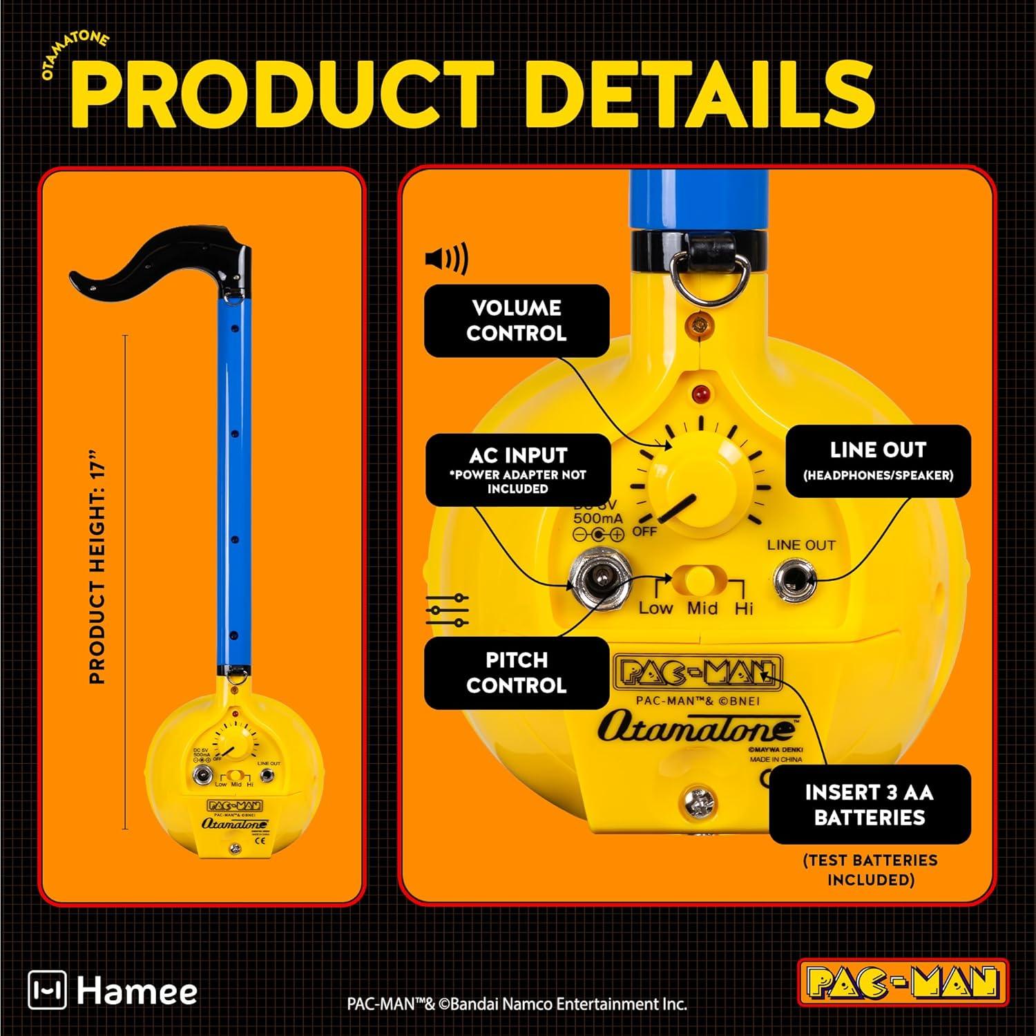 imageOtamatone Deluxe PACMAN Electronic Musical Instrument for Adults Portable Synthesizer Digital Electric Music from Japan by Maywa Denki Cool Stuff Gifts English InstructionsPacman