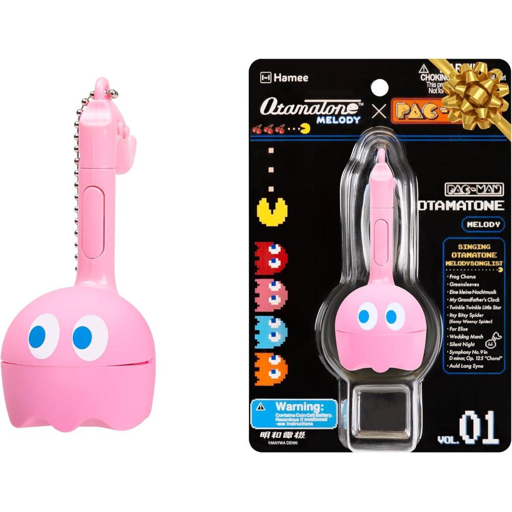imageOtamatone Melody Original PACMan Electronic Portable Music Toy Player Synthesizer from Japan by Maywa Denki Officially Licensed Merchandise with English Instructions Keychain Accessory ClydePinky